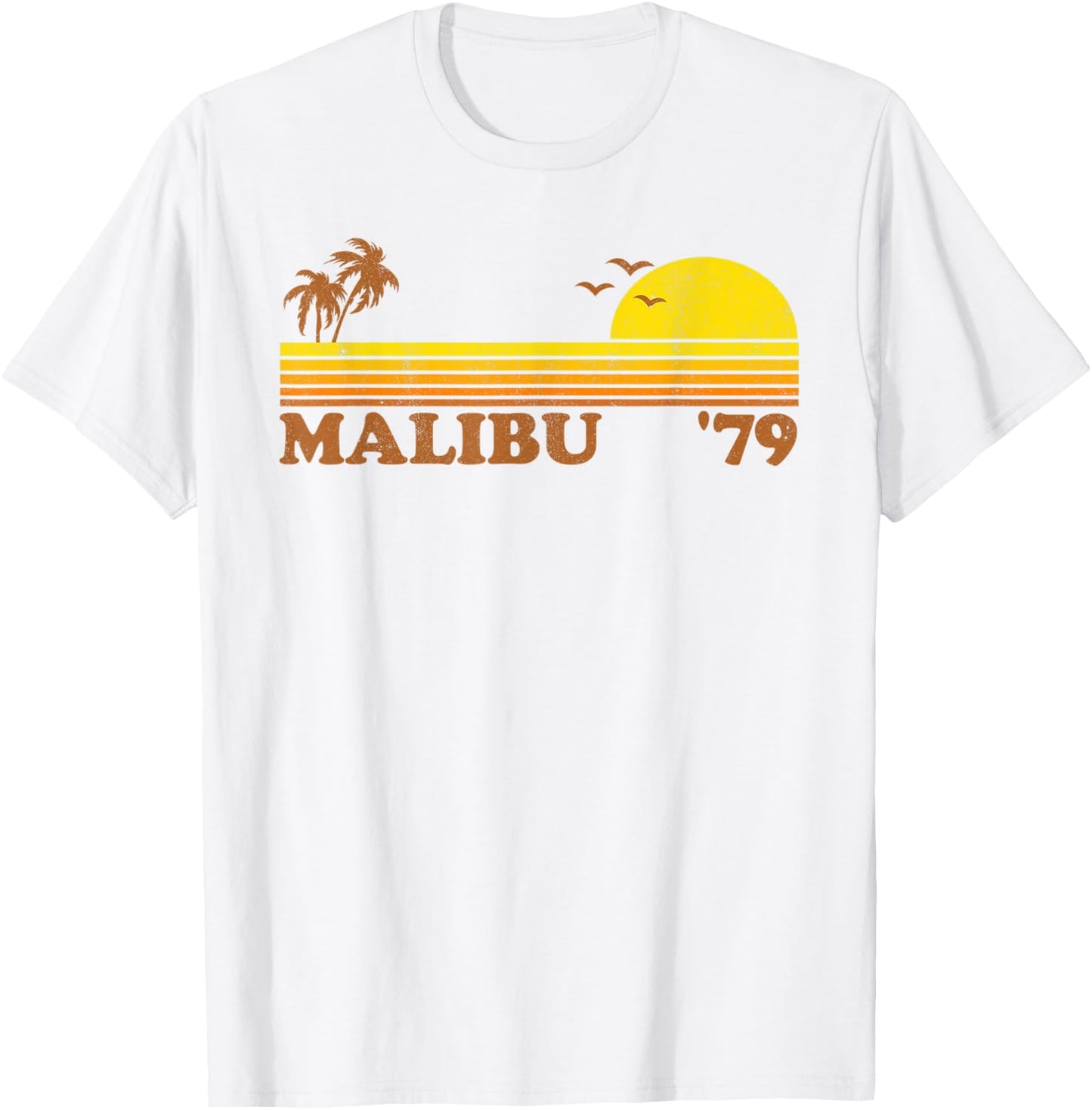 Vintage Malibu California Retro Beach Surfing 70's Surf Gift Women Kids T-Shirt - T-Shirt | White