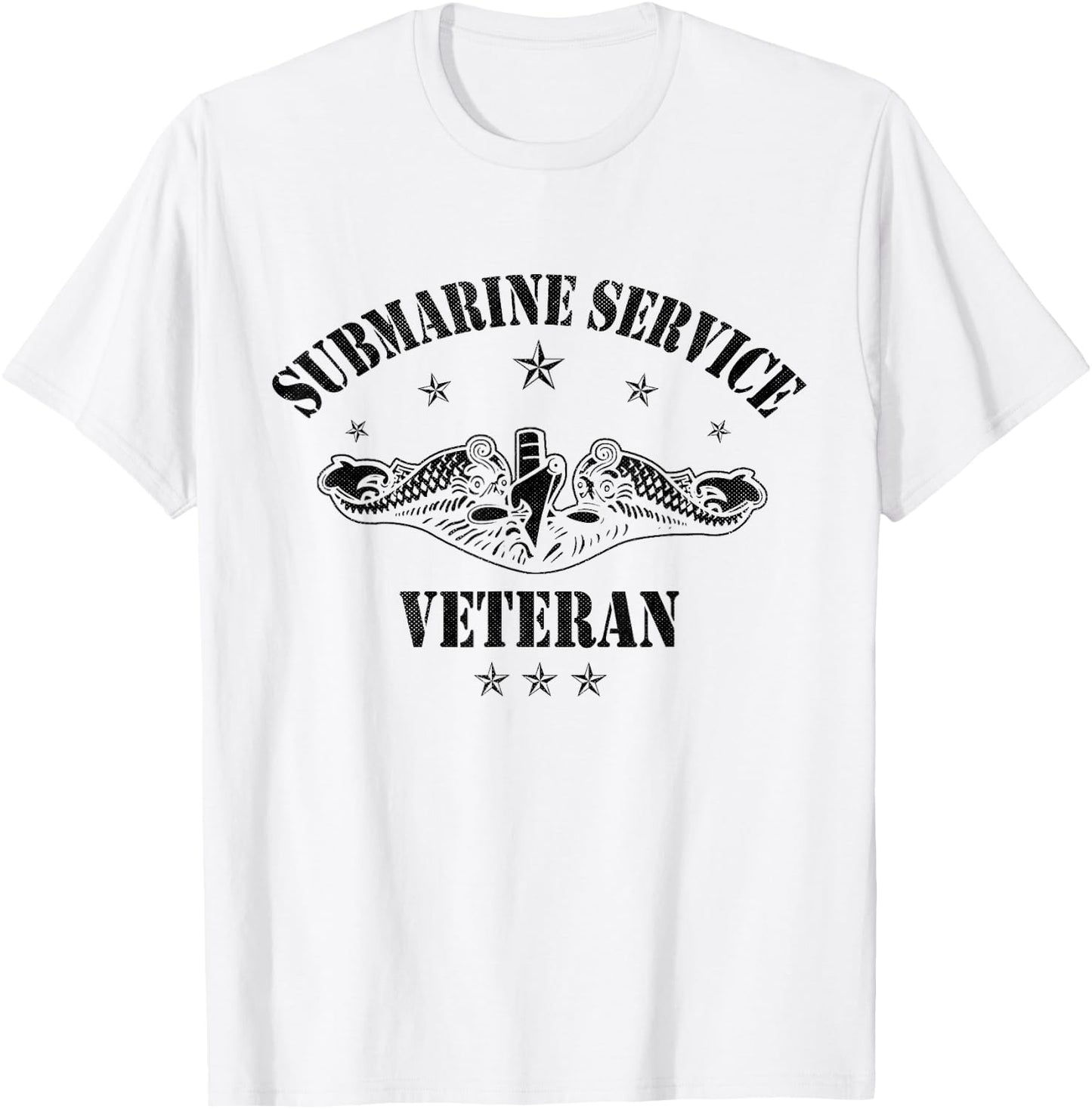 Submarine Service Veteran Submariner American Flag Vintage T-Shirt - T-Shirt | White