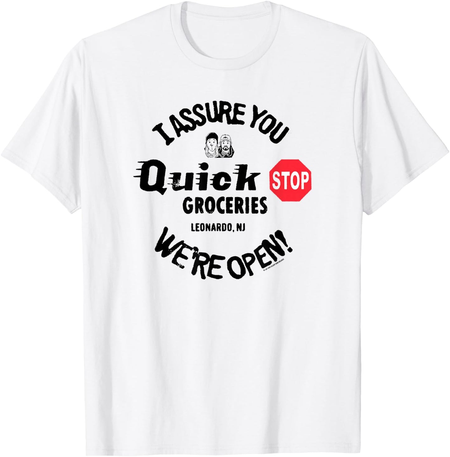 Jay and Silent Bob Quick Stop Groceries Sign T-Shirt - T-Shirt | White