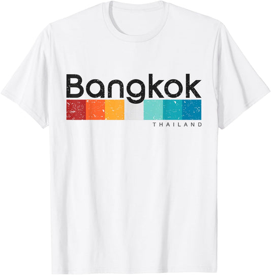 Vintage Bangkok Thailand 1980s Retro Design T-Shirt - T-Shirt | White
