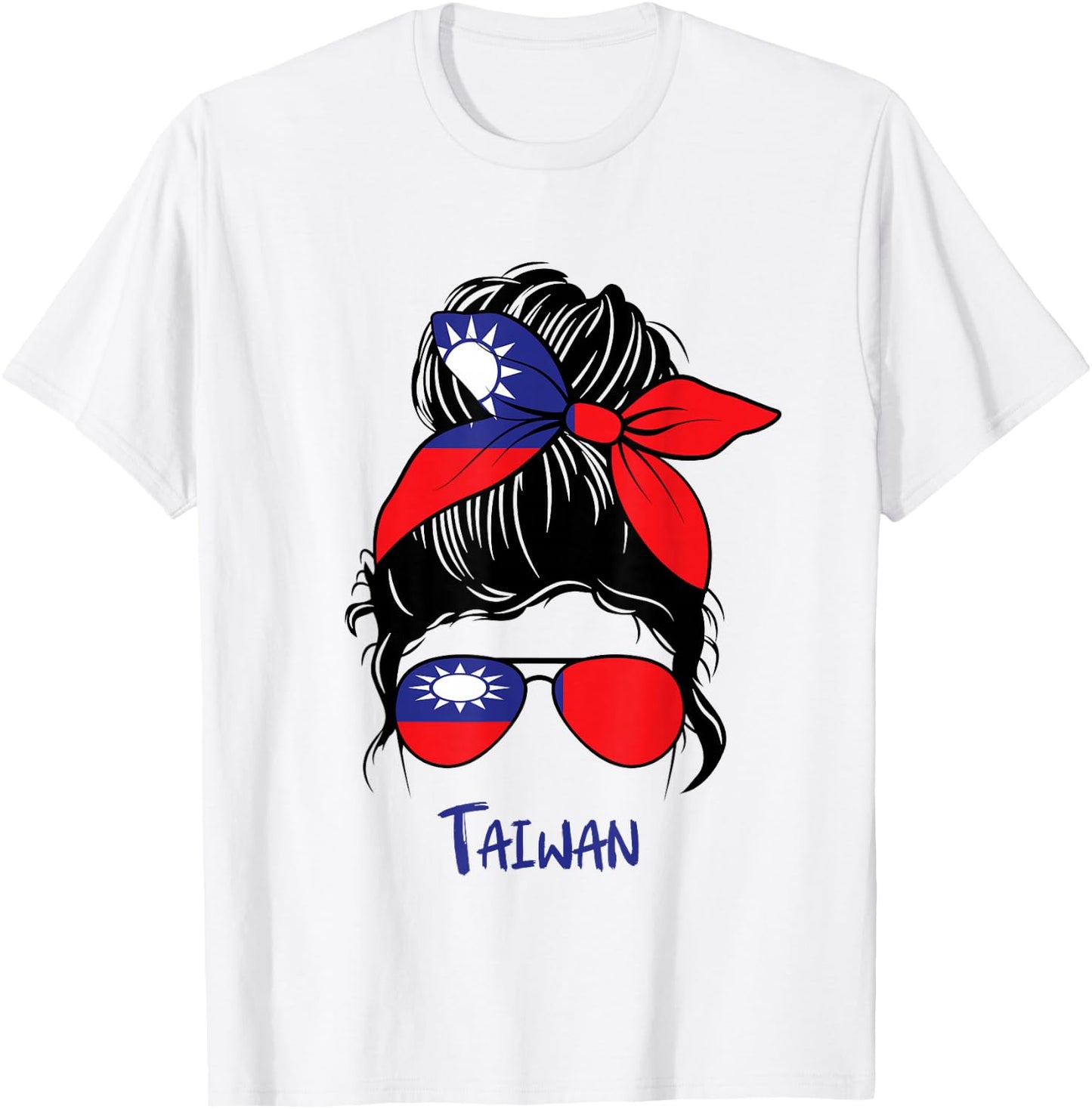 Taiwanese Girl Taiwan girl Taiwan woman flag T-Shirt - T-Shirt | White