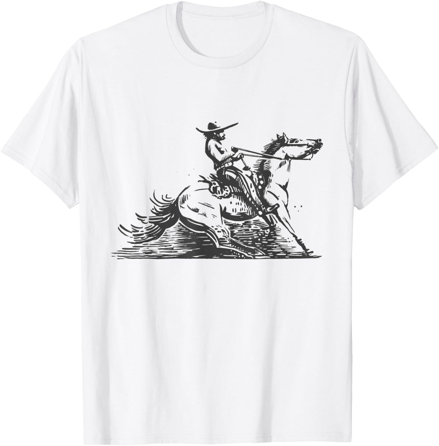Drawing Mexican Cowboy T-Shirt - T-Shirt | White