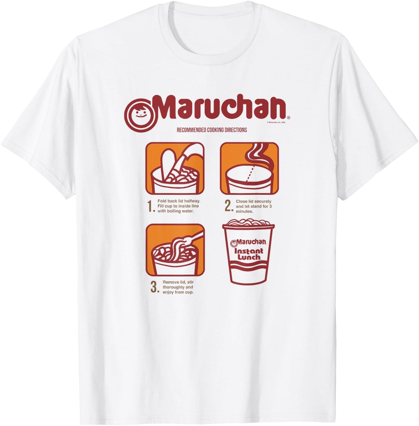 Maruchan Recommended Cooking Directions Poster T-Shirt - T-Shirt | White