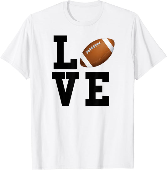 I Love Football T-Shirt - T-Shirt | White