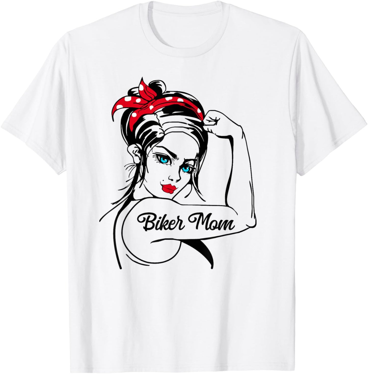 Classic Motorcycle Biker Mom Wife Grandma T-Shirt - T-Shirt | White