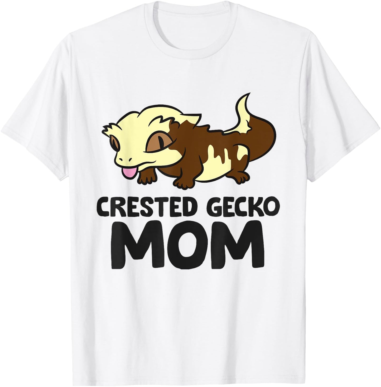 Crested Gecko Mom Lizard Reptile Crested Gecko Mama T-Shirt - T-Shirt | White