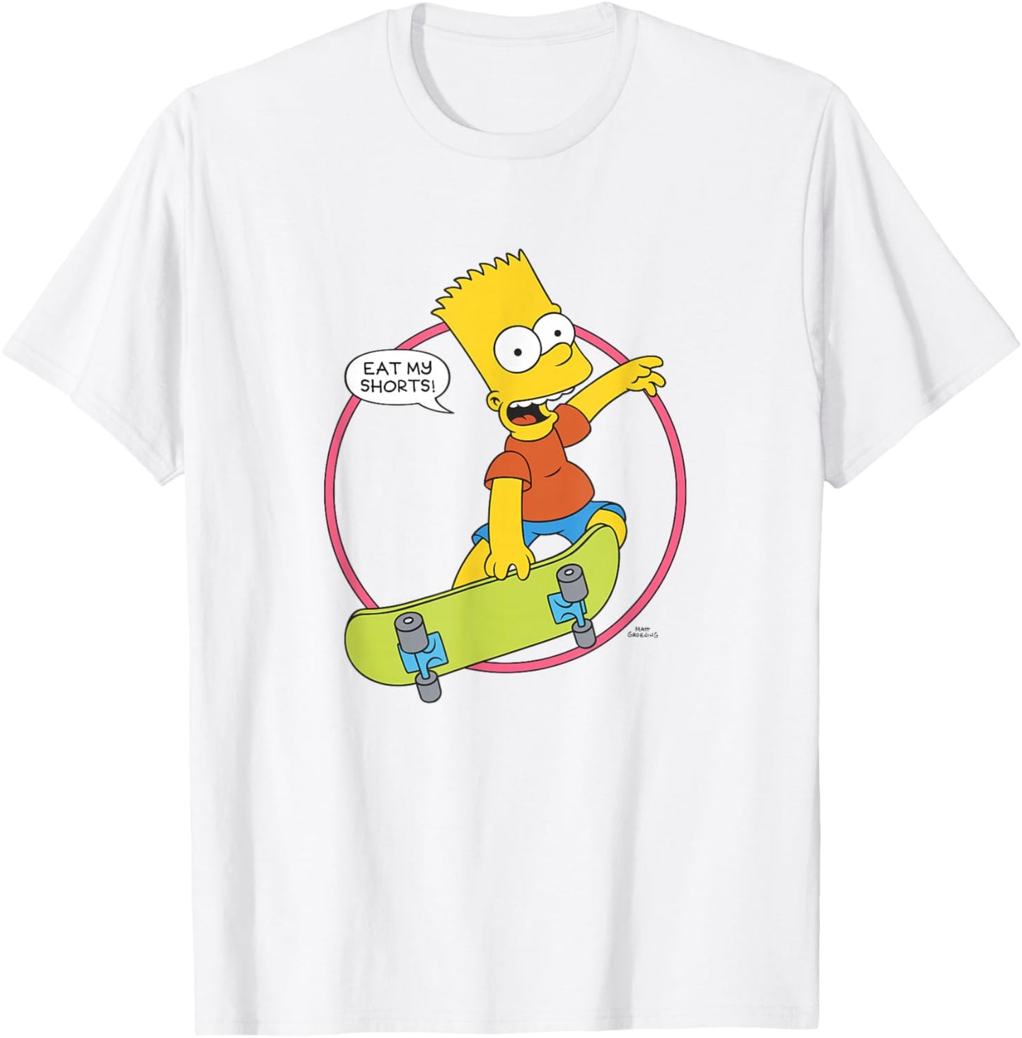 The Simpsons Bart Simpson Eat My Shorts T-Shirt - T-Shirt | White