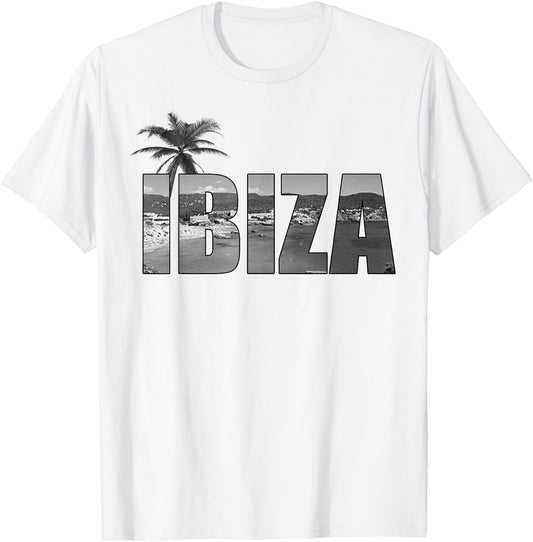 Ibiza Espana Beach Palm Tree Party Destination Gift T-Shirt - T-Shirt | White