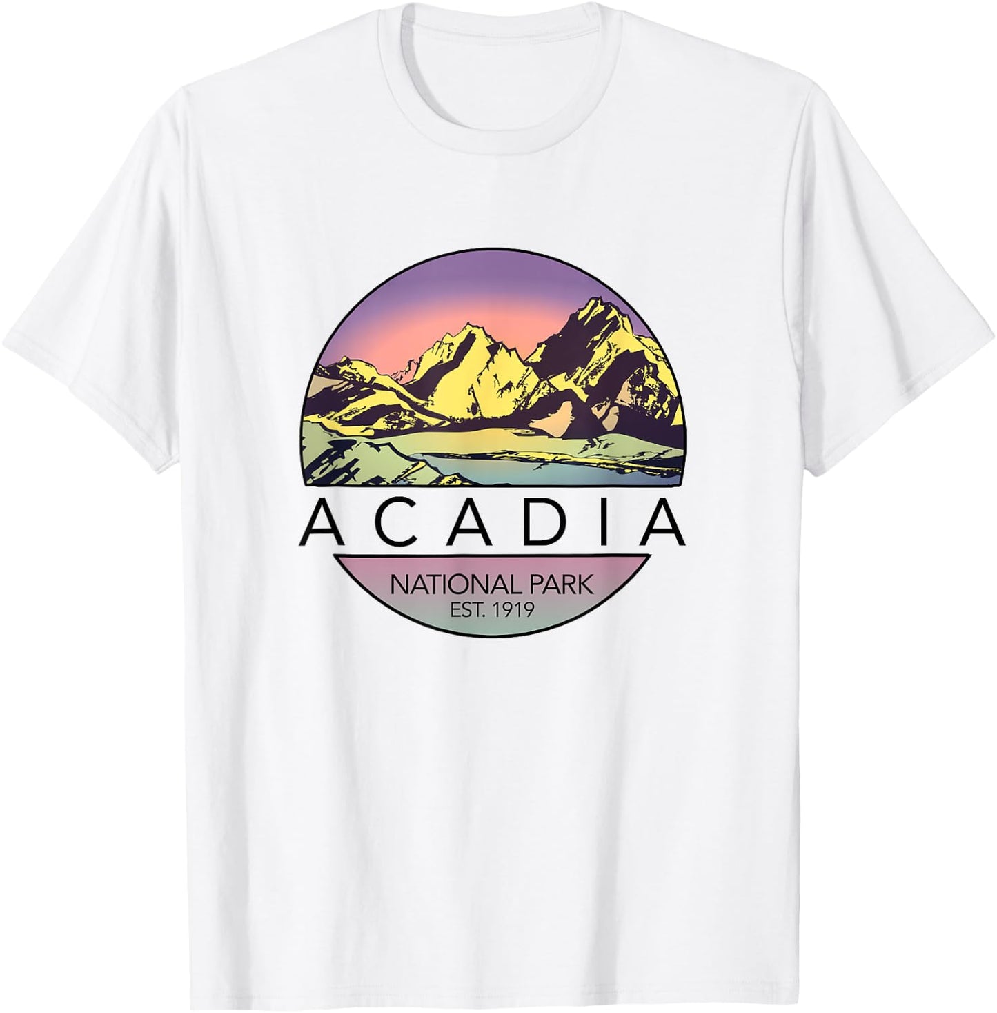 Vintage Acadia National Parks Retro T-Shirt - T-Shirt | White
