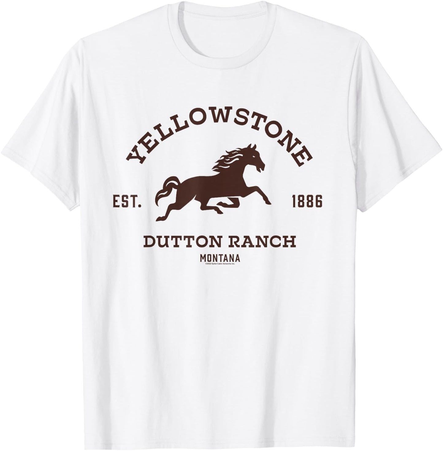 Yellowstone Dutton Ranch with Horse T-Shirt - T-Shirt | White