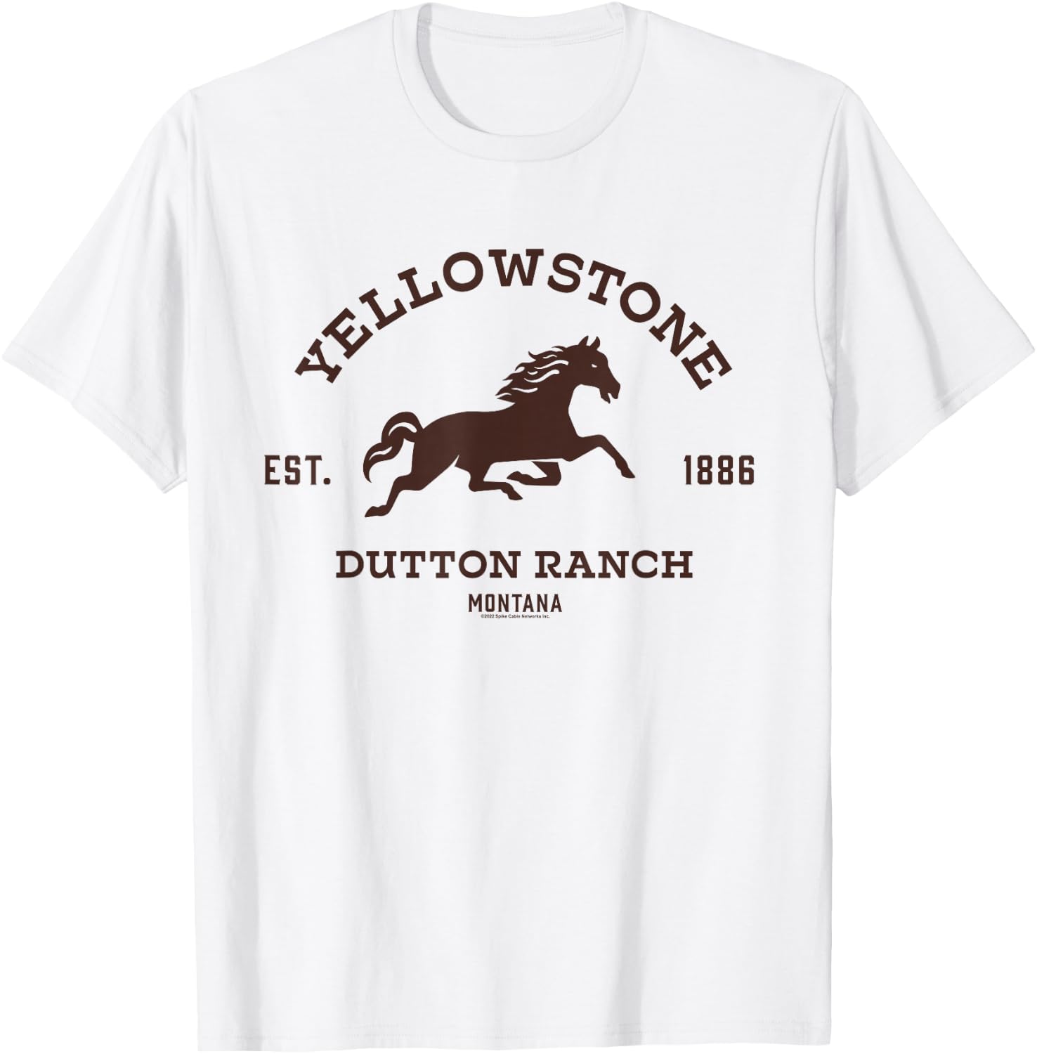 Yellowstone Dutton Ranch with Horse T-Shirt - T-Shirt | White