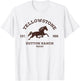Yellowstone Dutton Ranch with Horse T-Shirt - T-Shirt | White