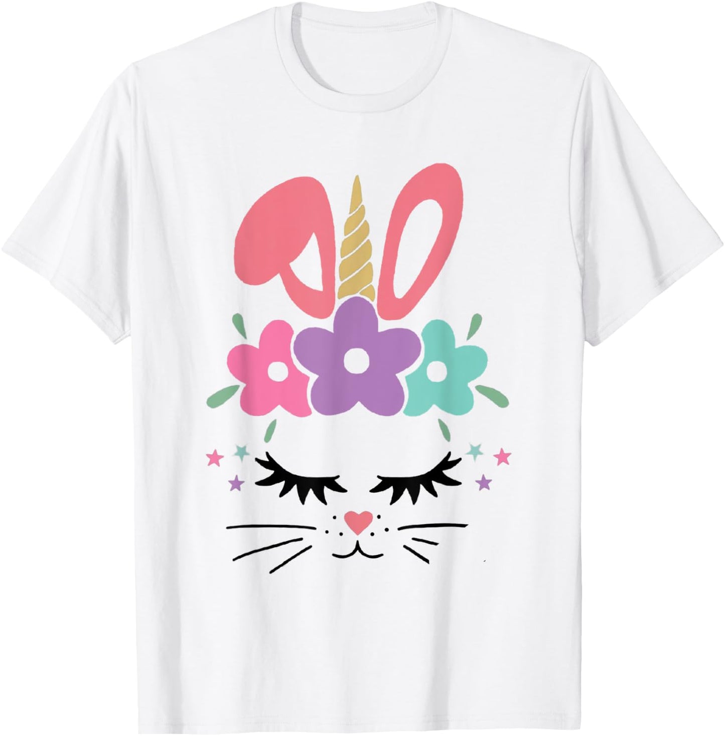 Bunnycorn Bunny Unicorn Easter Eggs Happy Easter Kids T-Shirt - T-Shirt | White
