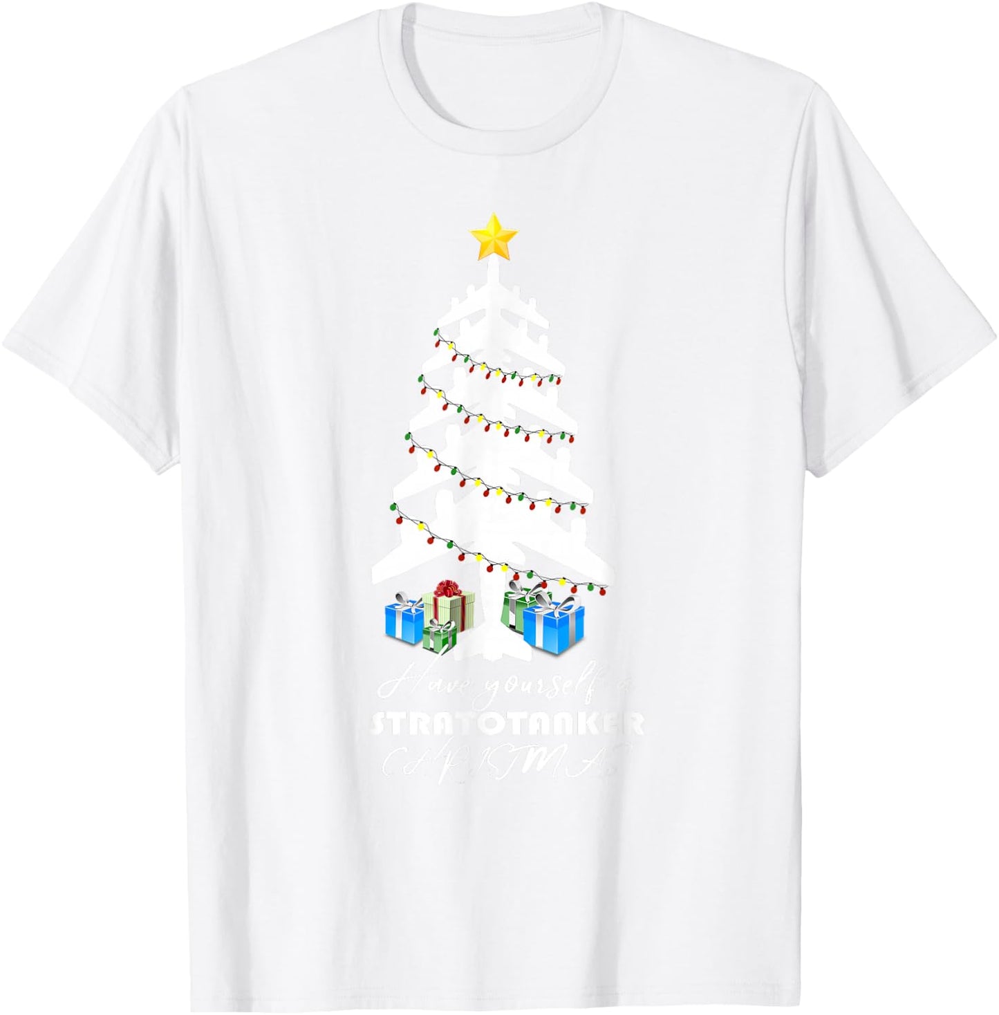 KC-135 Stratotanker Christmas Tree T-Shirt - T-Shirt | White