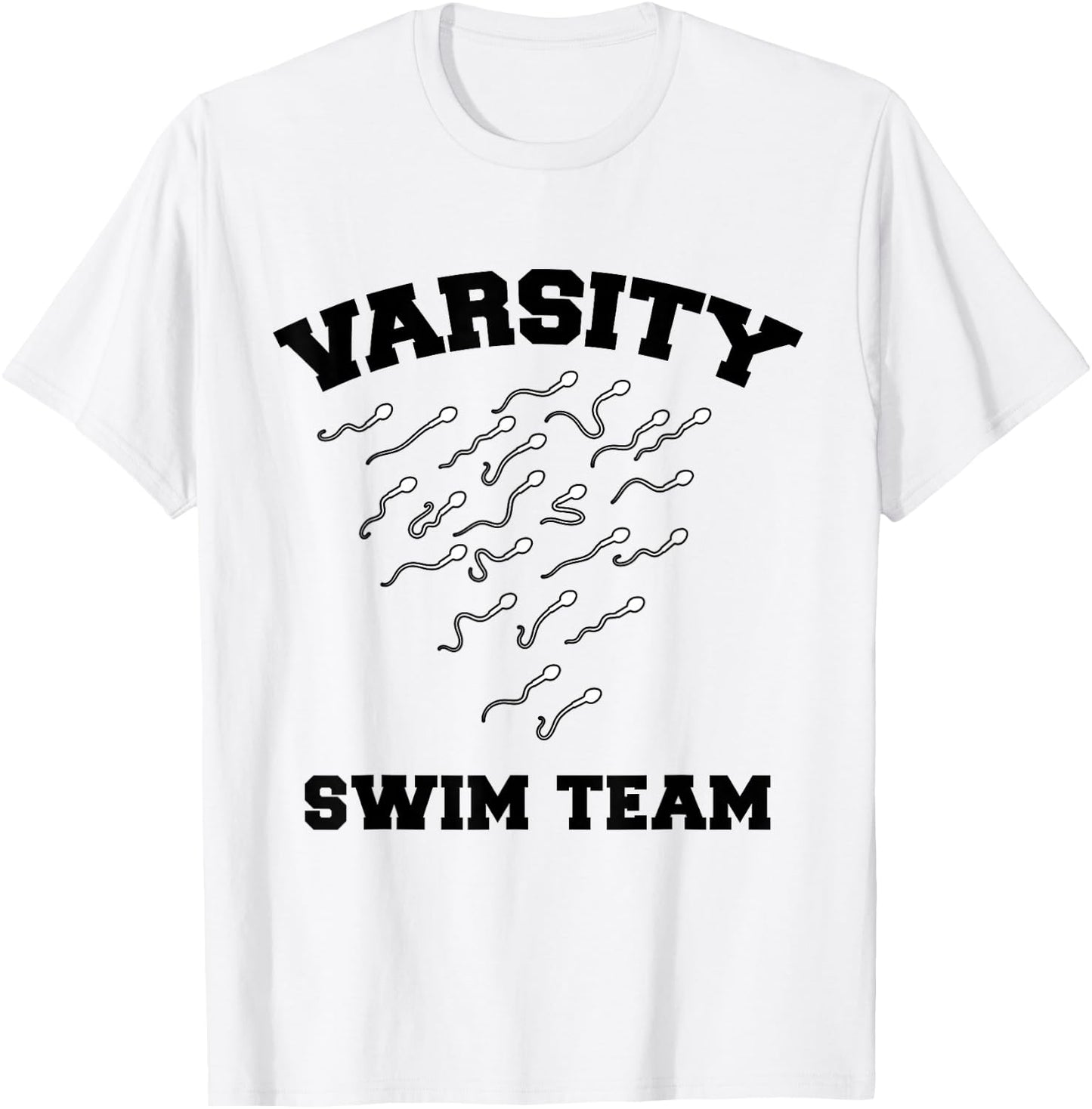Varsity Swim Team Swimming Sperm T-Shirt - T-Shirt | White