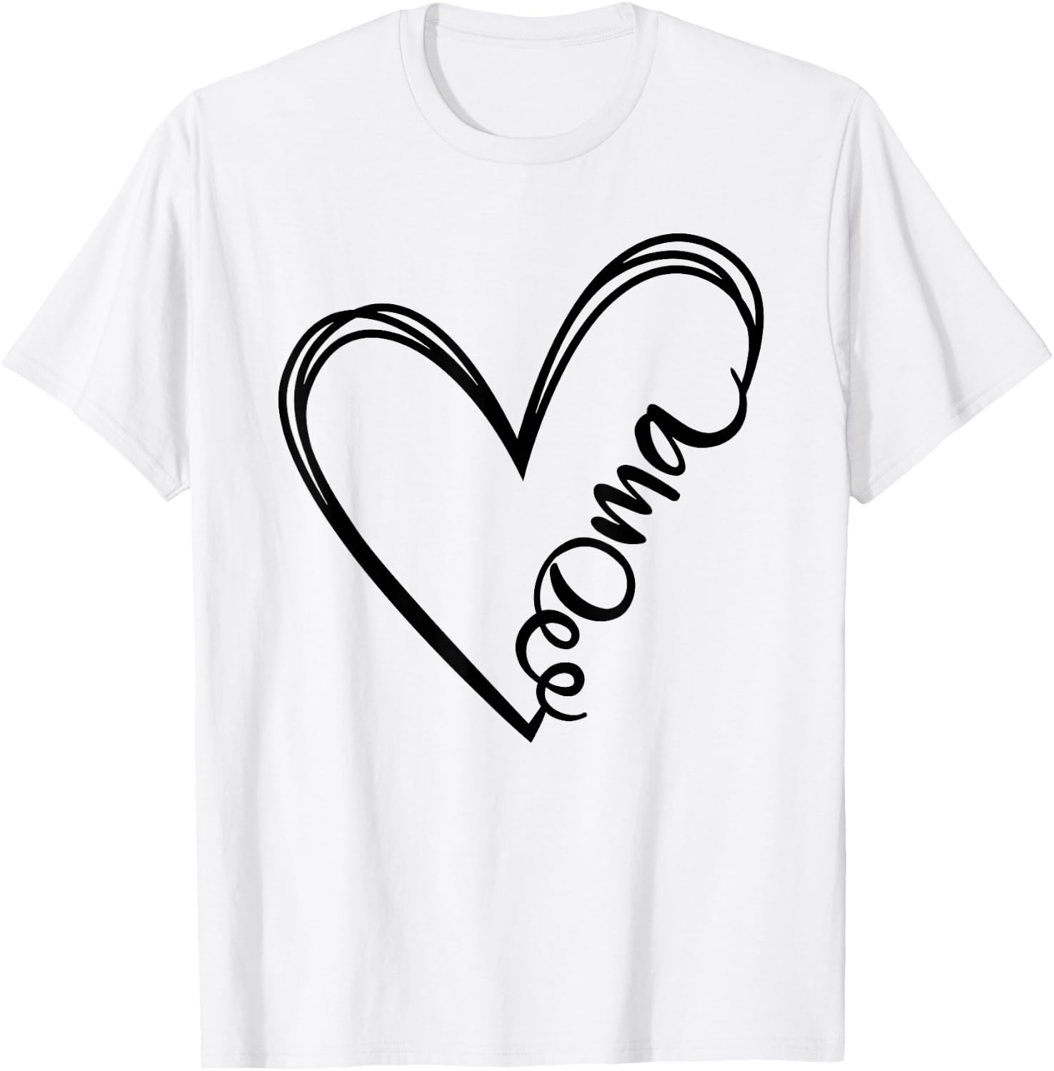 Oma Heart Grandma Women German Christmas Mother's Day T-Shirt - T-Shirt | White