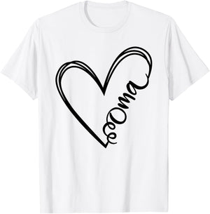 Oma Heart Grandma Women German Christmas Mother's Day T-Shirt - T-Shirt | White