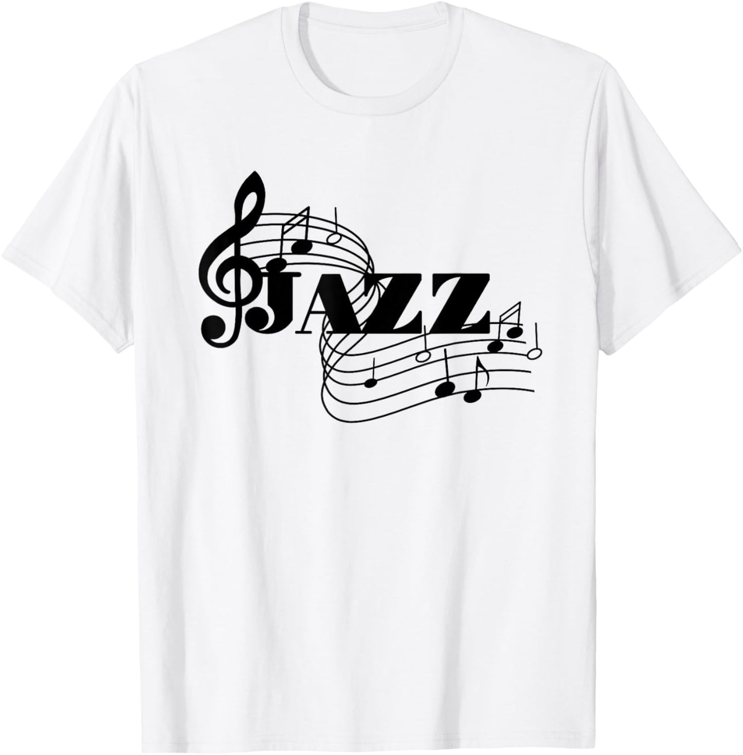 Jazz Musician Jazz Music Sheet Music T-Shirt - T-Shirt | White