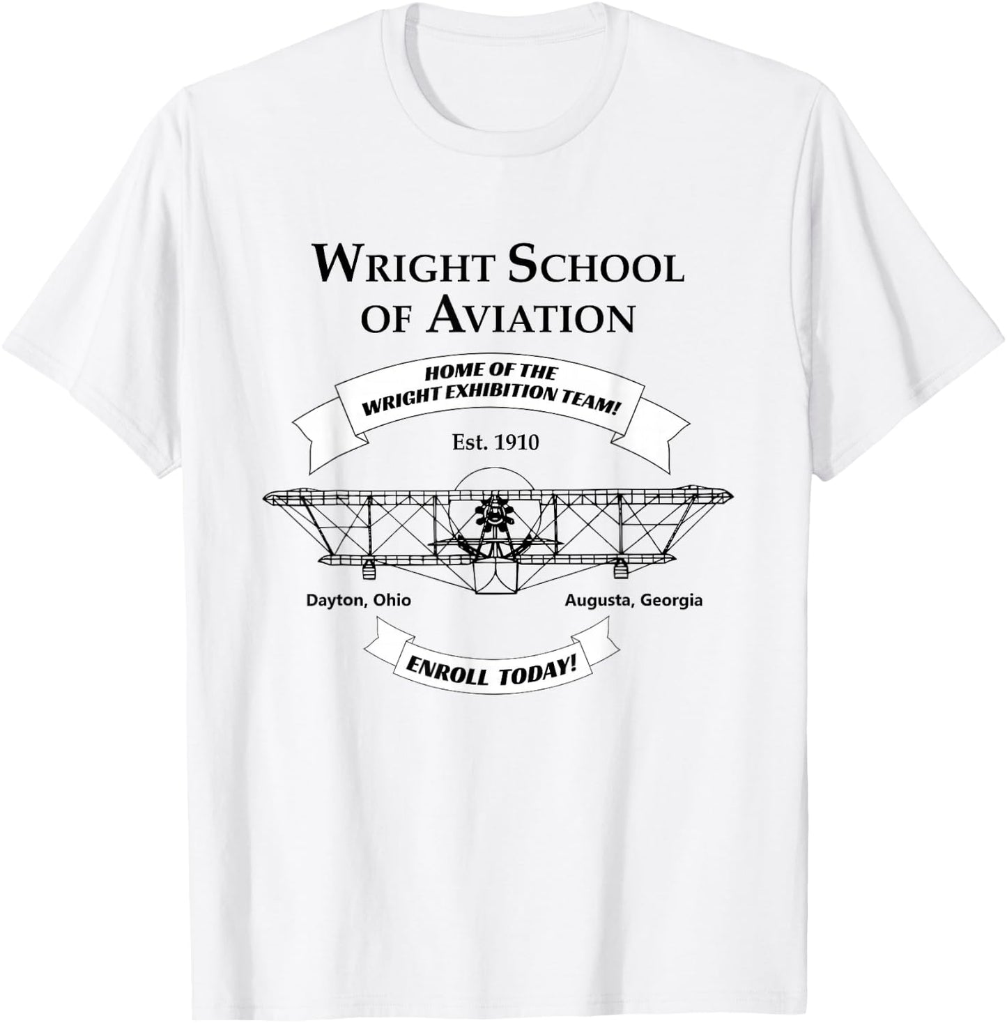 Wright Brothers Bros. First Airplane Aviation Pilot T-Shirt - T-Shirt | White