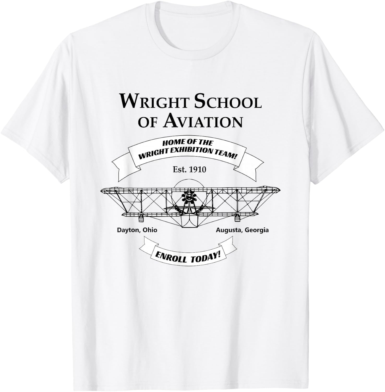 Wright Brothers Bros. First Airplane Aviation Pilot T-Shirt - T-Shirt | White