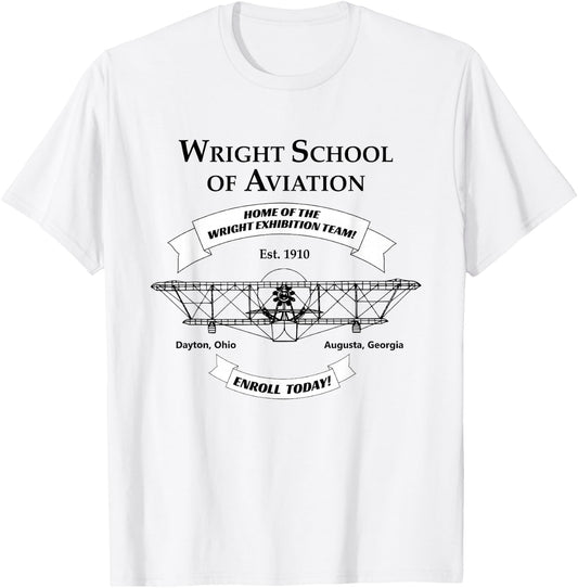 Wright Brothers Bros. First Airplane Aviation Pilot T-Shirt - T-Shirt | White