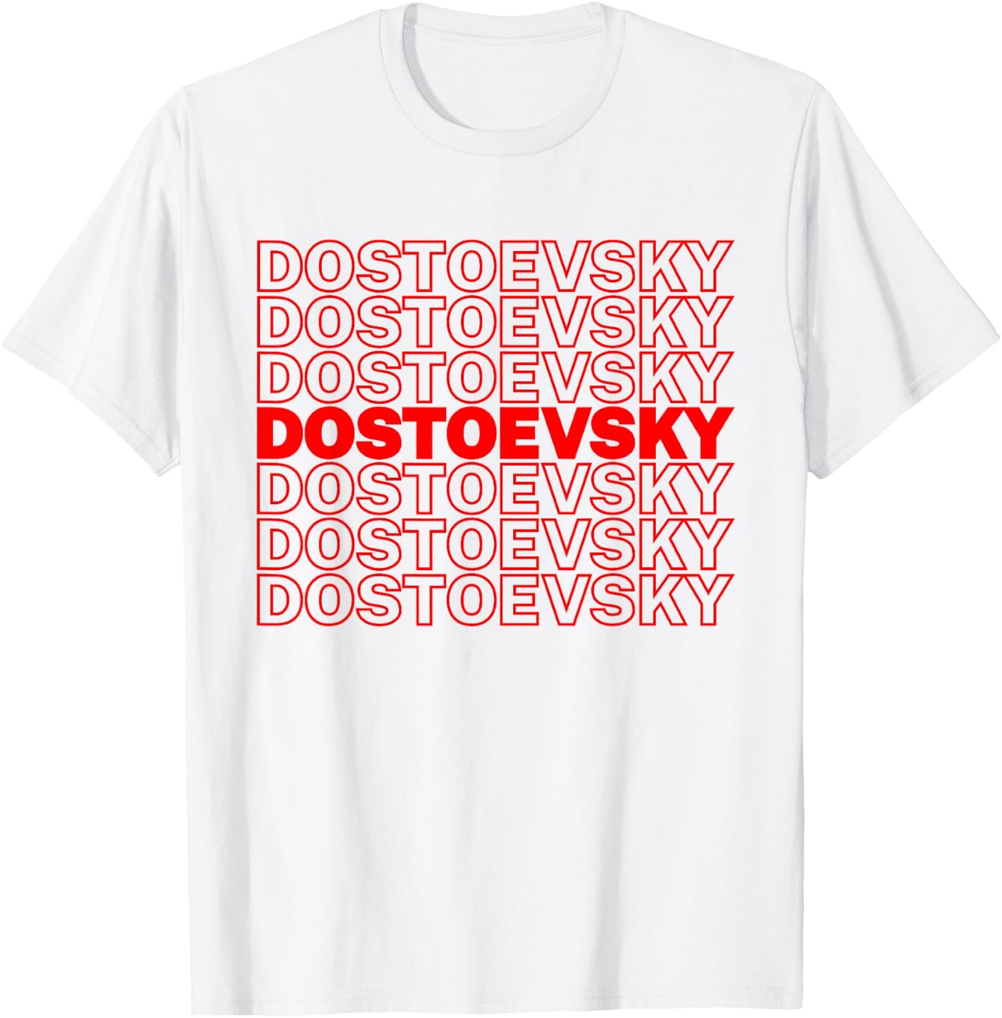 Funny Fyodor Dostoevsky Russian Literature Writer Literary T-Shirt - T-Shirt | White