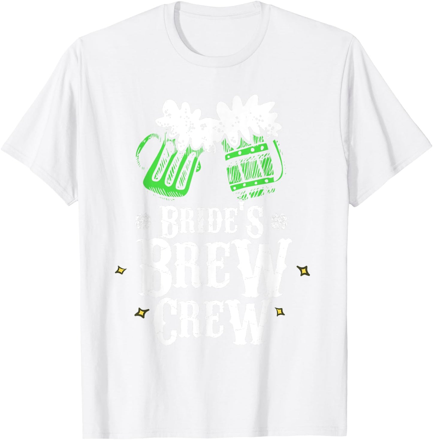 Bride's Brew Crew St Patricks Day Bachelorette Party T-Shirt - T-Shirt | White