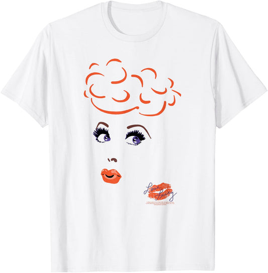 I Love Lucy Eyelashes T-Shirt - T-Shirt | White