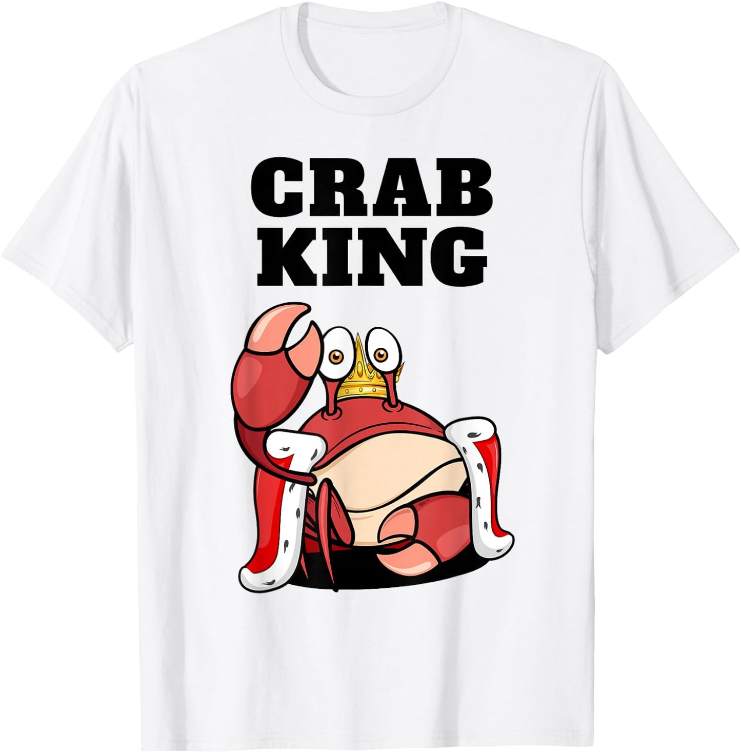 Crab Shirts for Boys | Crab King | Boys Crab T-Shirt - T-Shirt | White