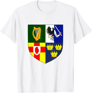Ireland Provinces Coat of Arms Irish Emblem T-Shirt - T-Shirt | White