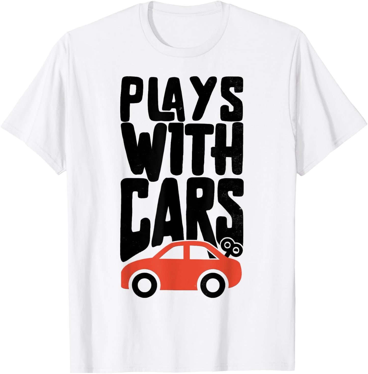 Plays With Cars Father And Son Matching T-Shirt - T-Shirt | White