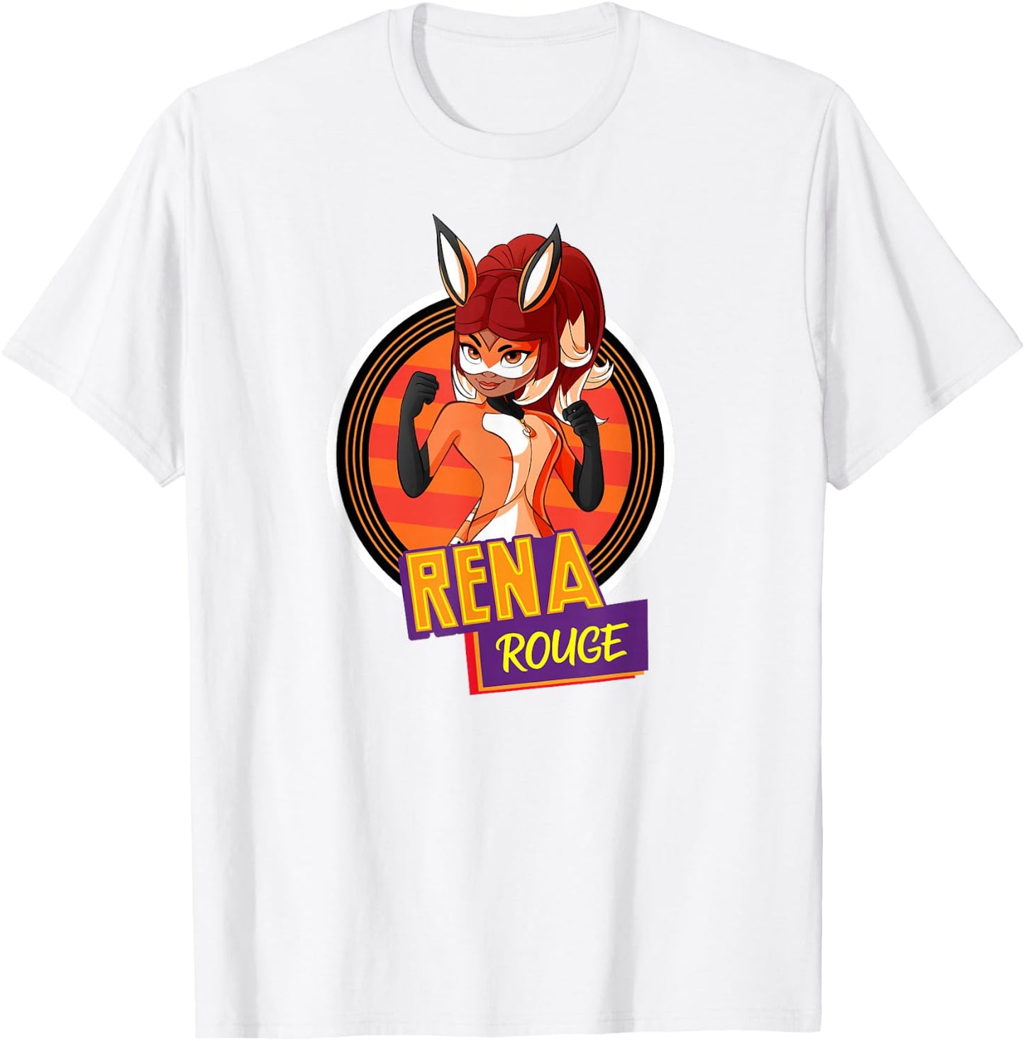 Miraculous Ladybug Orange Collection Rena Rouge Badge T-Shirt - T-Shirt | White