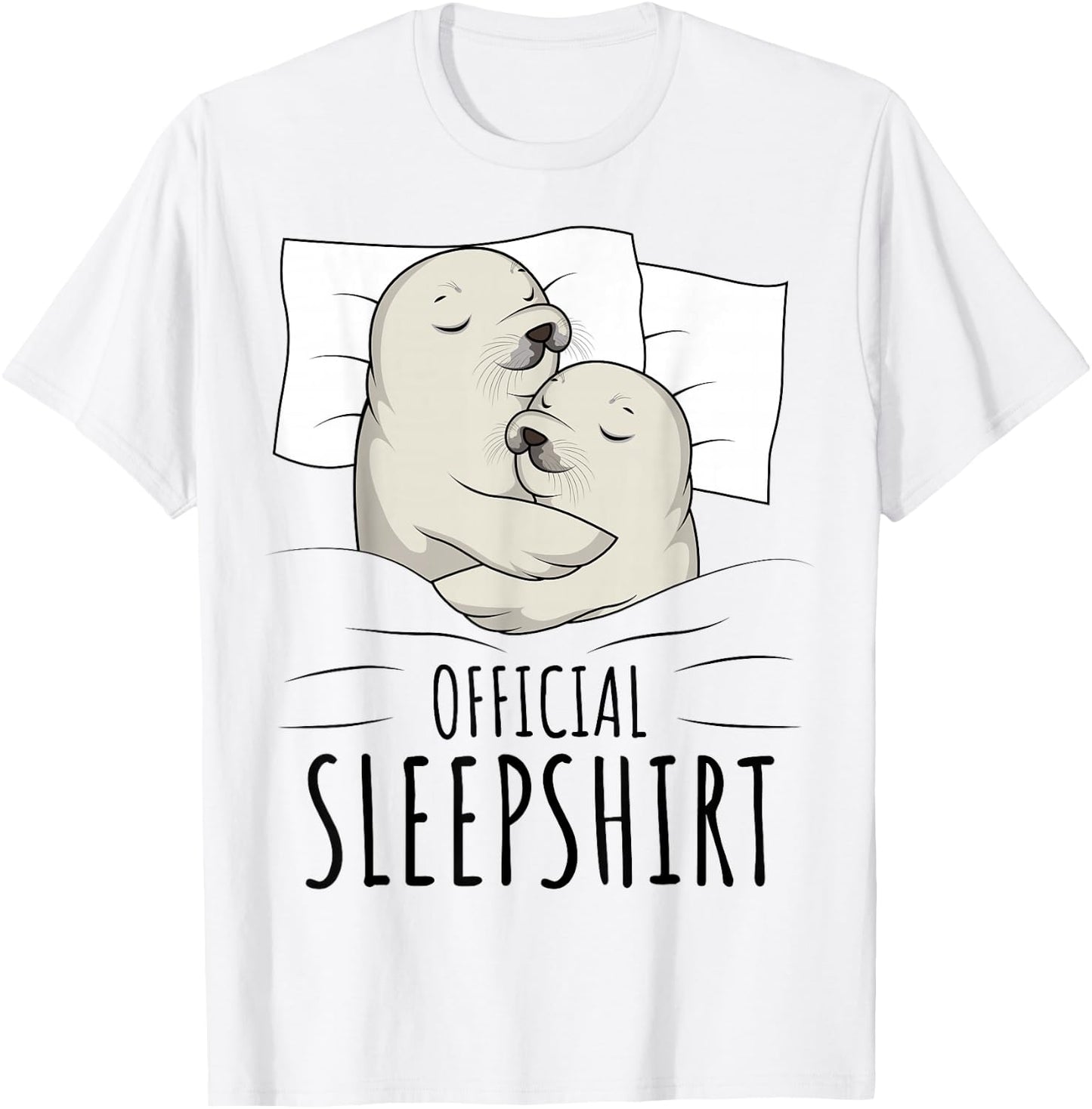 Sleeping Seal Sea Lion Official Sleepshirt T-Shirt - T-Shirt | White
