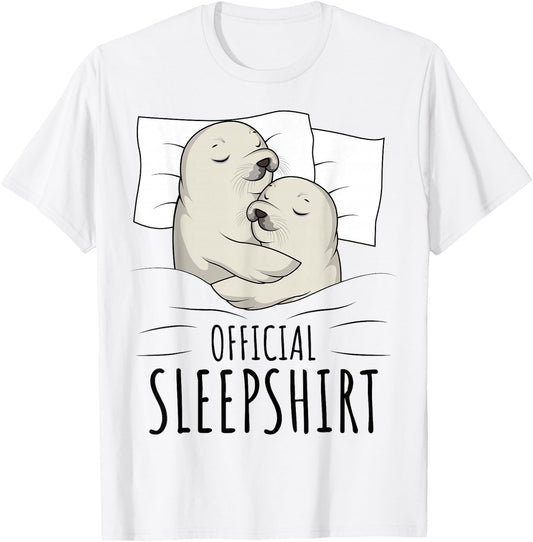 Sleeping Seal Sea Lion Official Sleepshirt T-Shirt - T-Shirt | White