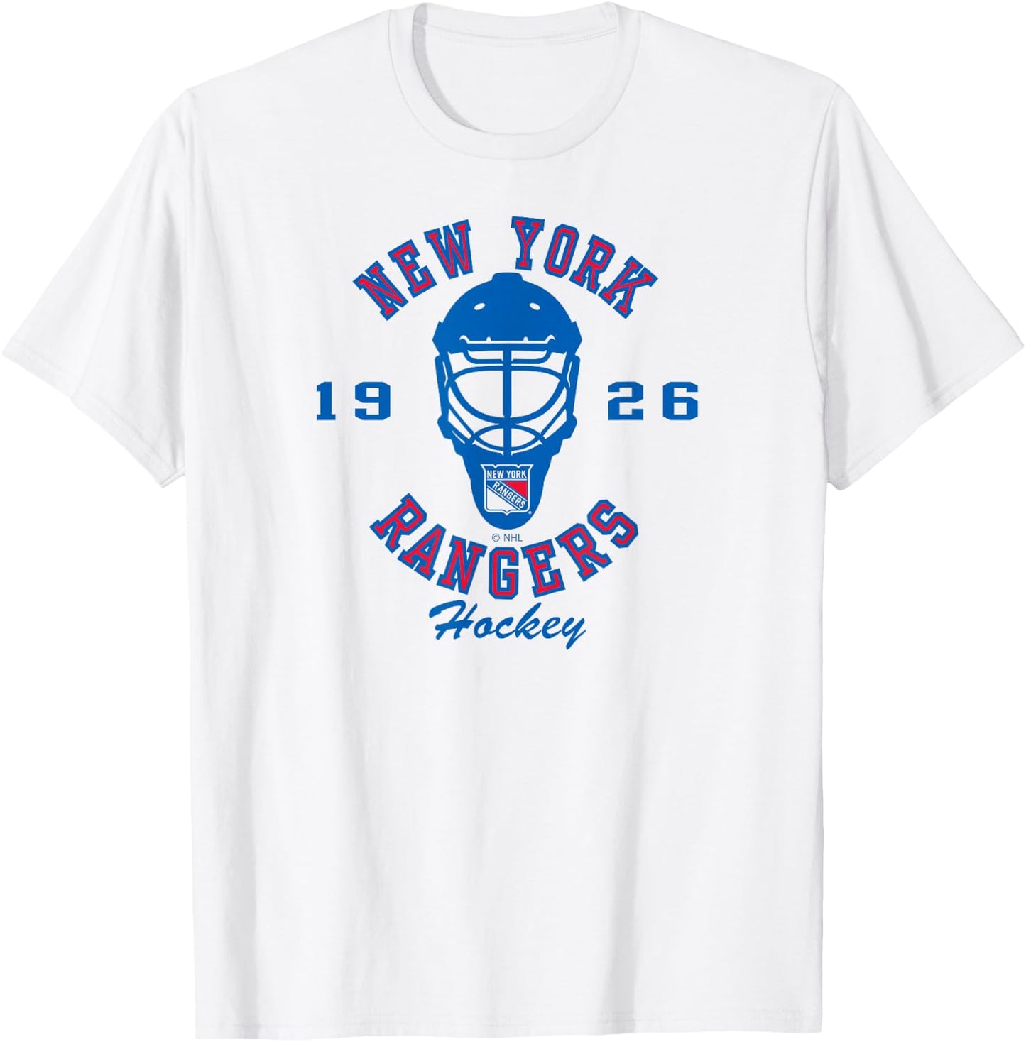 New York Rangers Hockey Mask White Officially Licensed T-Shirt - T-Shirt | White