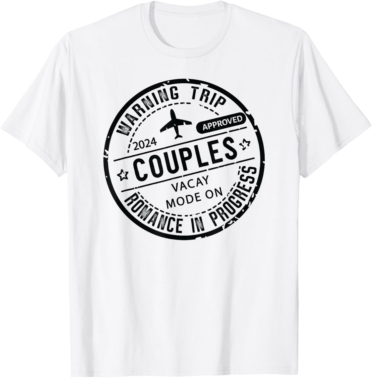2024 couples Trip in Progress of Romantic Baecation Matching T-Shirt - T-Shirt | White