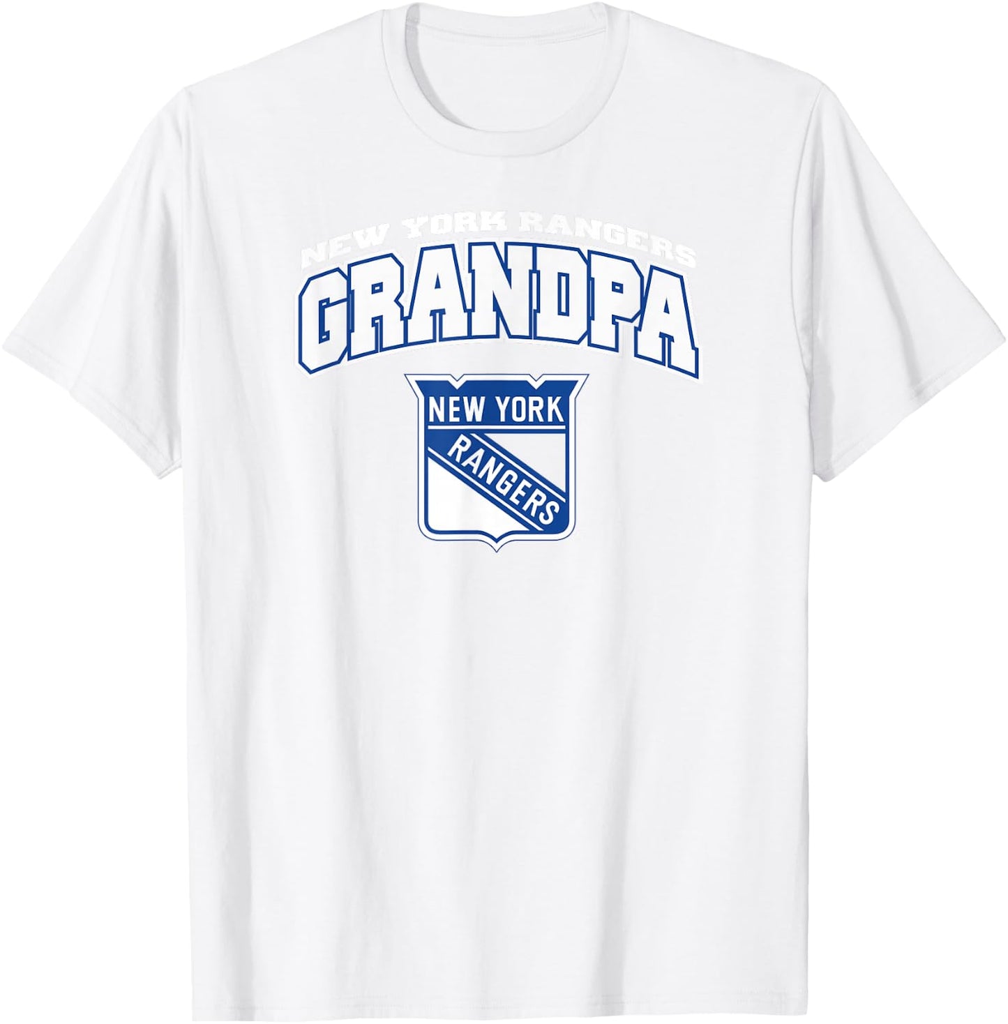 New York Rangers Grandpa Logo Red NHL Officially Licensed T-Shirt - T-Shirt | White