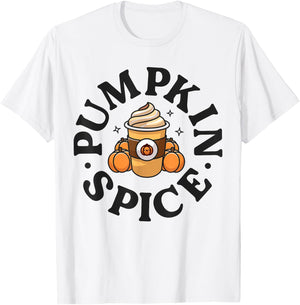 Pumpkin Spice Cute Thanksgiving Fall Autumn Latte Lover T-Shirt - T-Shirt | White