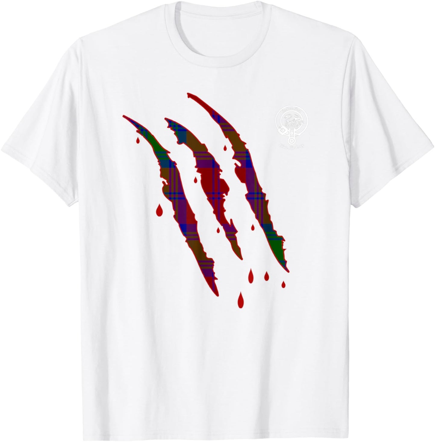 Clan Lindsay surname last name Scottish Tartan T-Shirt - T-Shirt | White