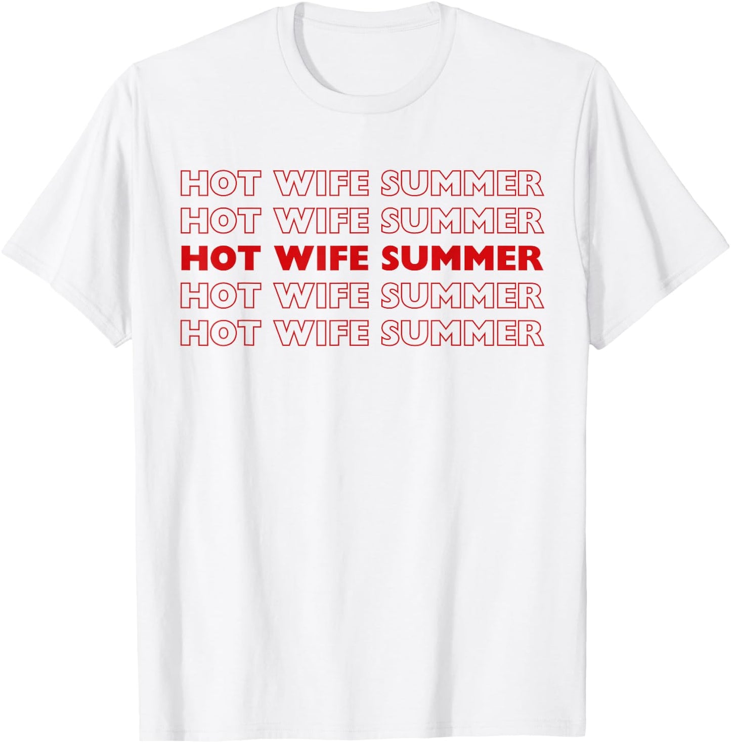 Hot Wife Summer Y2k T-Shirt - T-Shirt | White
