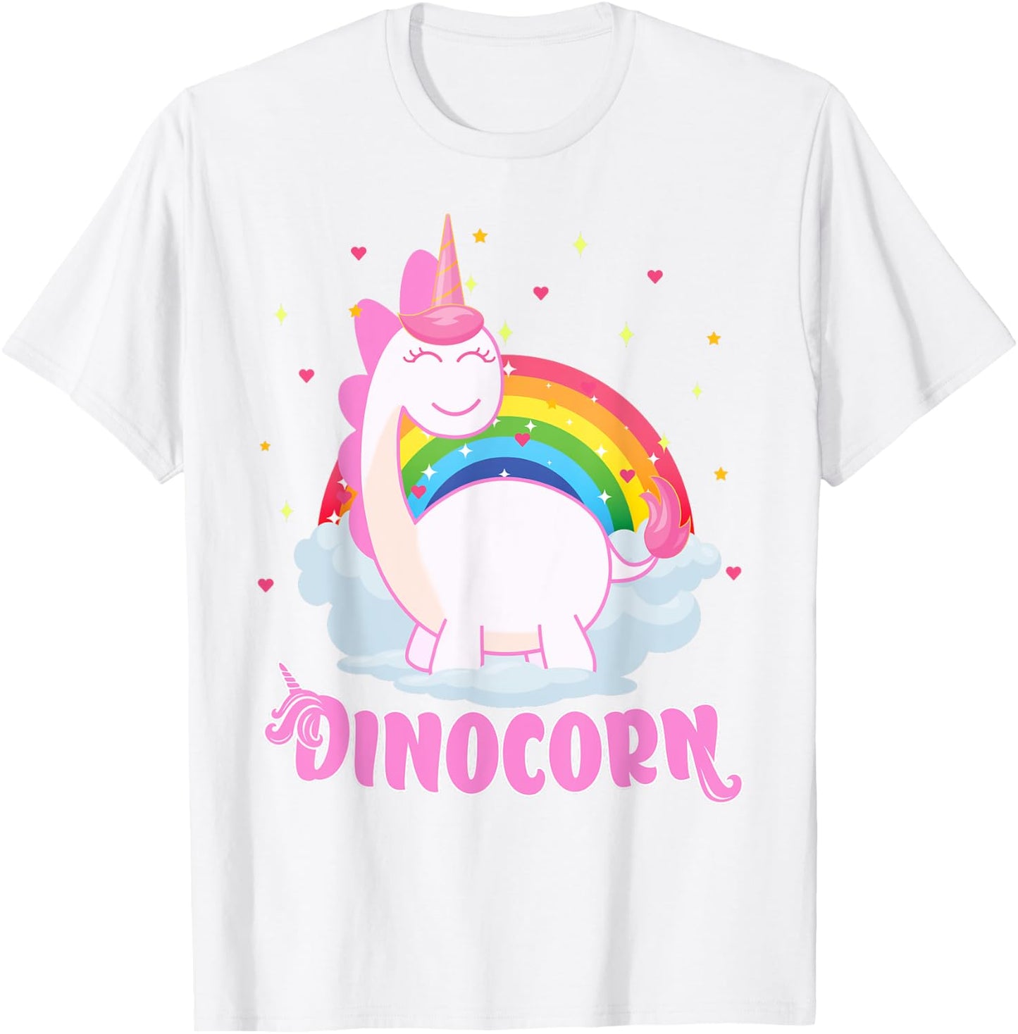 Cool Dinocorn Gift Unicorn and Dinosaur Lover Boys Girls T-Shirt - T-Shirt | White