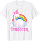 Cool Dinocorn Gift Unicorn and Dinosaur Lover Boys Girls T-Shirt - T-Shirt | White