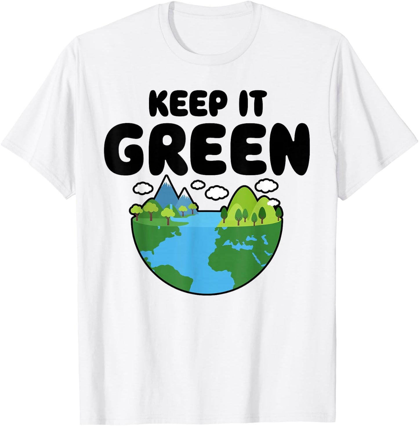 Keep It Green Earth Day Planet Environmental Awareness Retro T-Shirt - T-Shirt | White