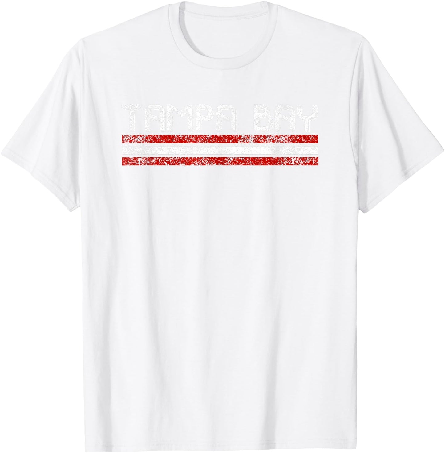 Tampa Bay Florida Retro Vintage Weathered Throwback T-Shirt - T-Shirt | White