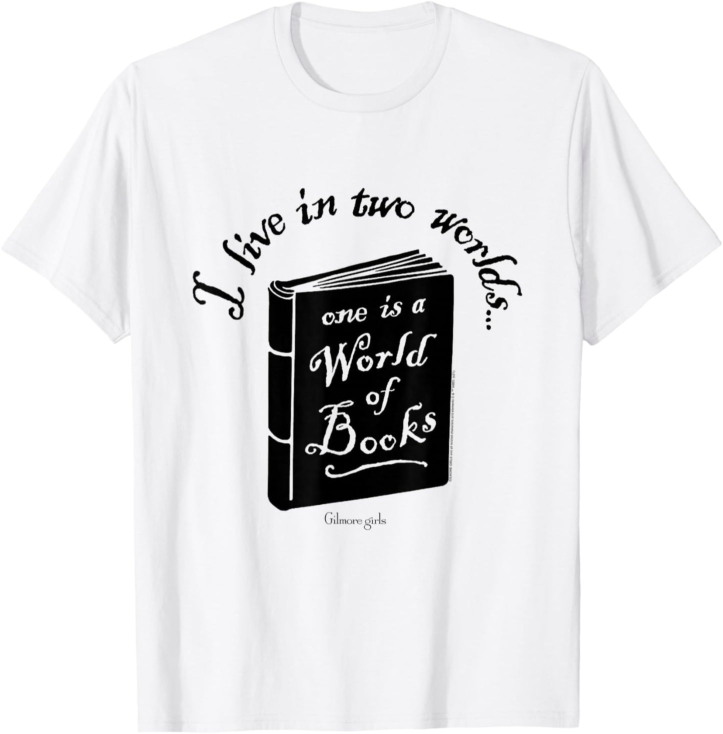 Gilmore Girls A World of Books Illustration TV Show T-Shirt - T-Shirt | White