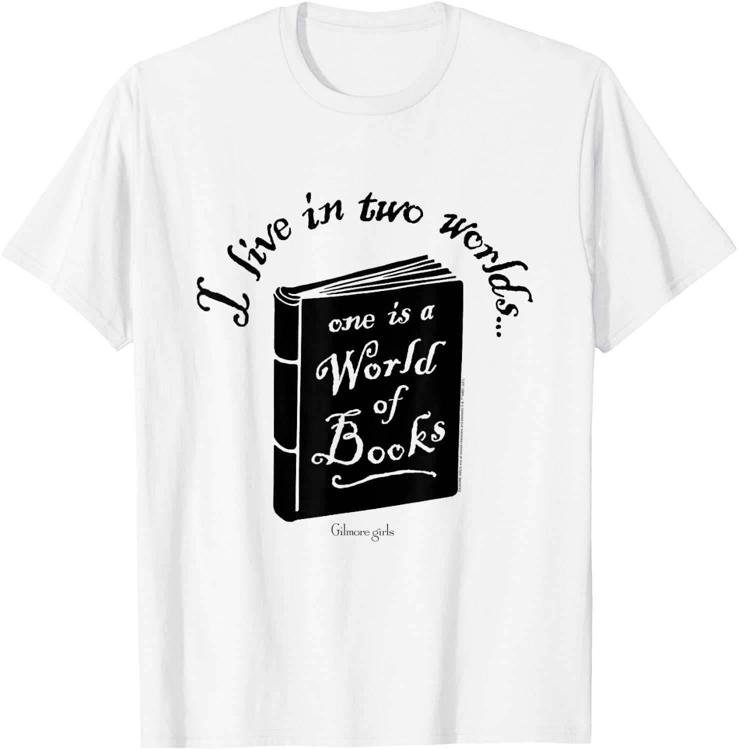 Gilmore Girls A World of Books Illustration TV Show T-Shirt - T-Shirt | White