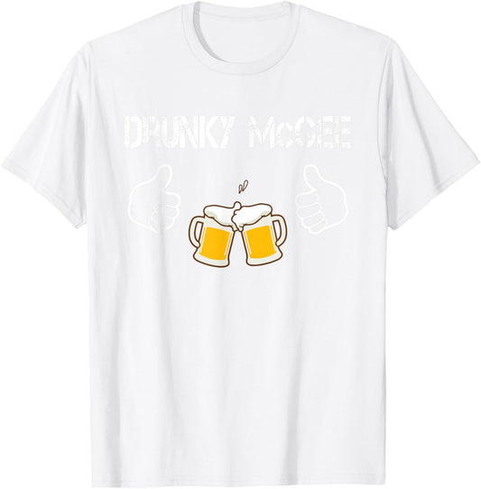 Im Drunky Mcgee Funny Couple St Patricks Day T-Shirt - T-Shirt | White