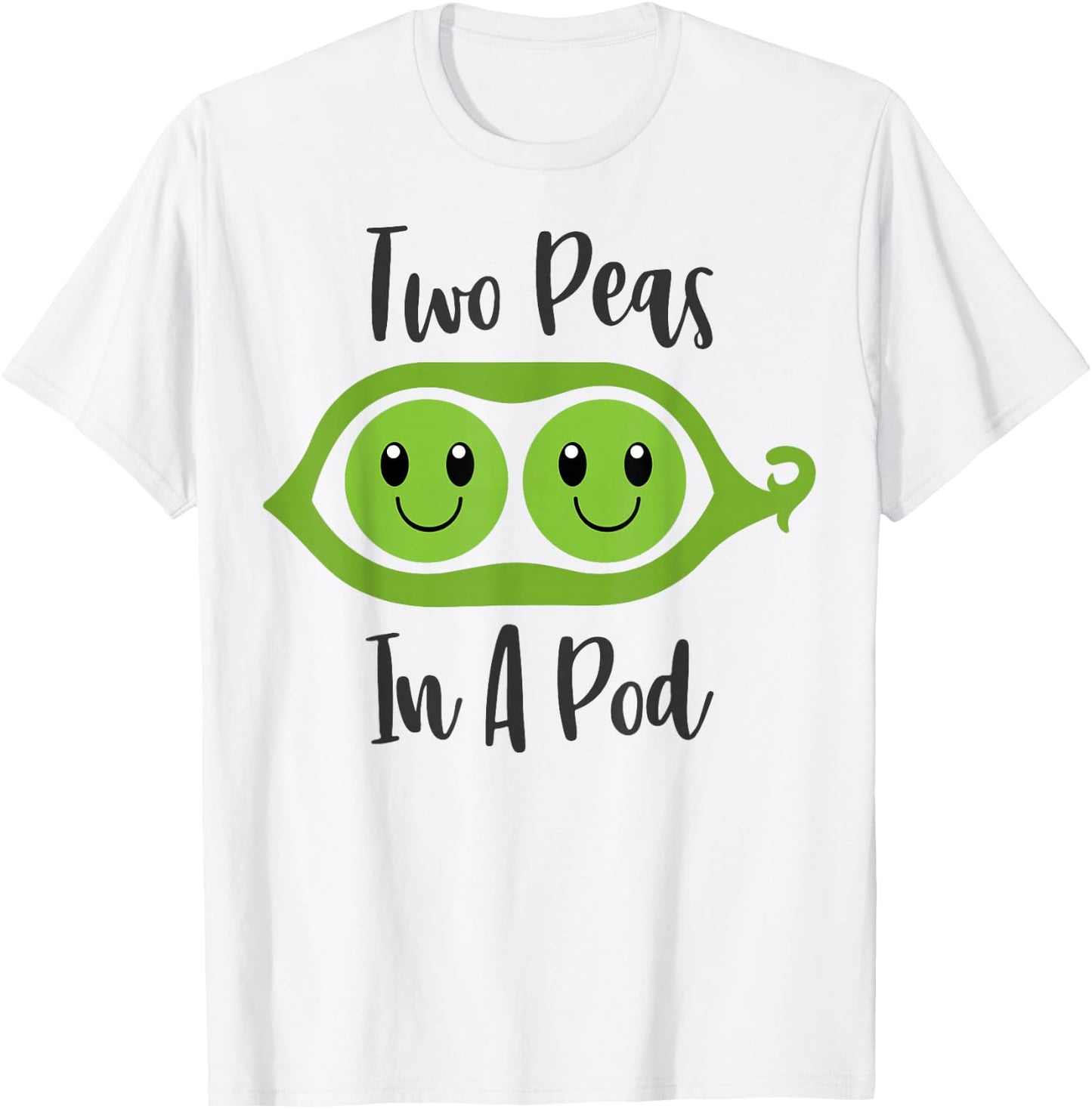 Two Peas In A Pod Funny Couples Matching T-Shirt - T-Shirt | White