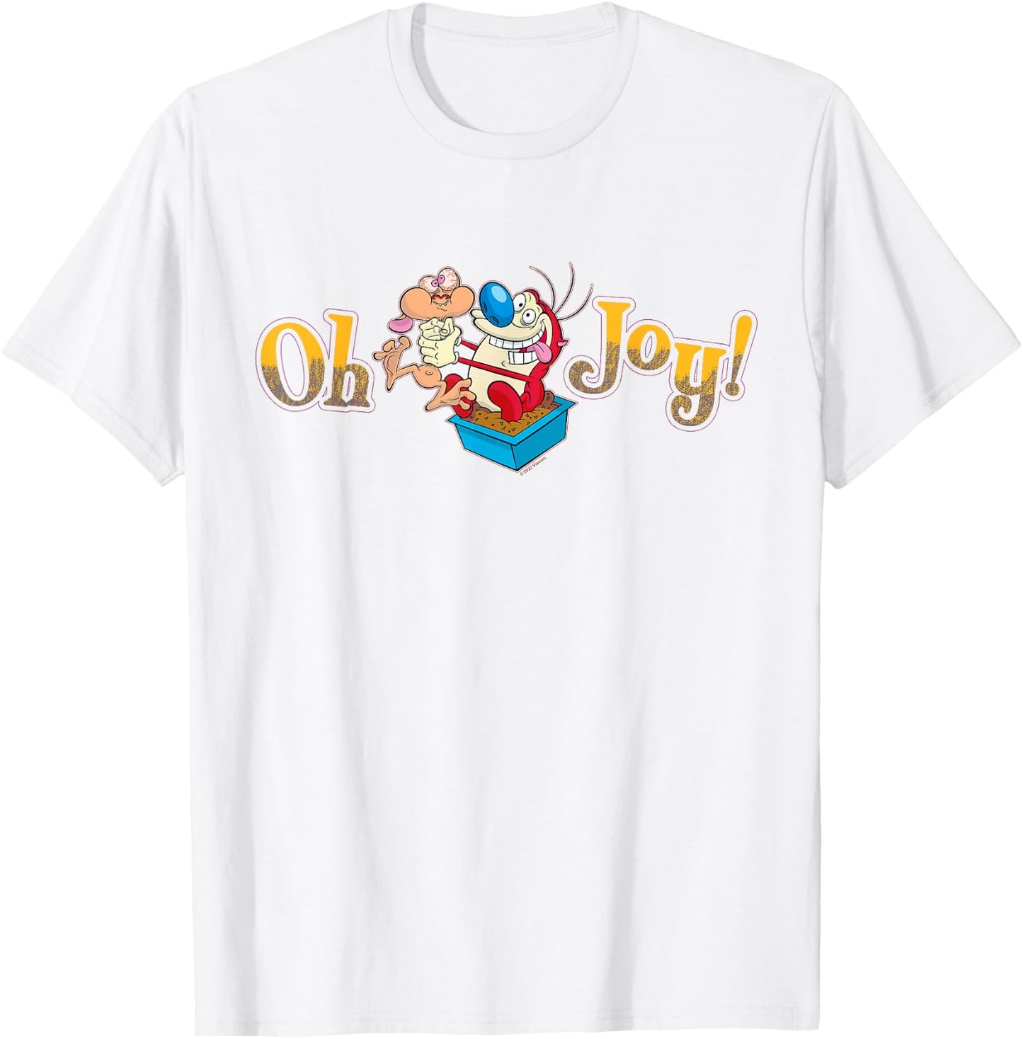 Ren & Stimpy Oh Joy T-Shirt - T-Shirt | White
