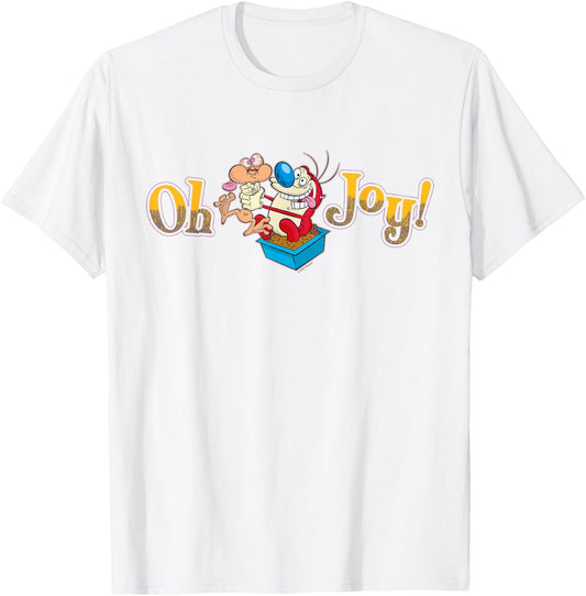 Ren & Stimpy Oh Joy T-Shirt - T-Shirt | White